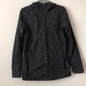 The North Face women’s large black rain jacket